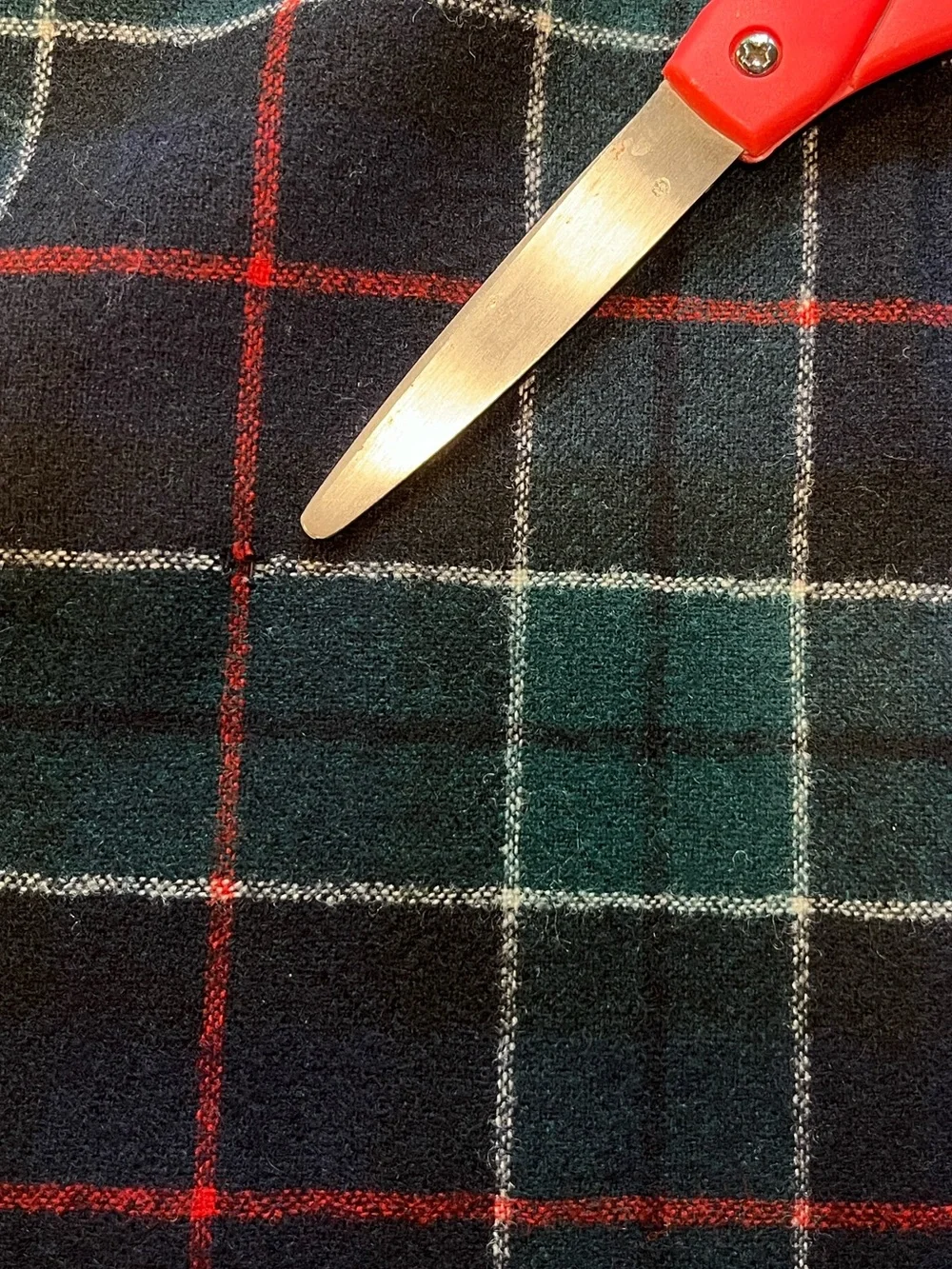 Vintage Pendleton Wool Plaid Scarf